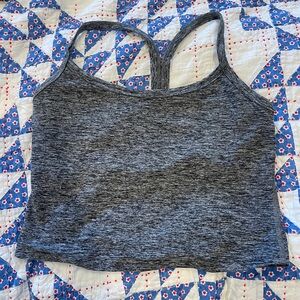 Beyond Yoga Space Dye Gray Racerback Tank Top